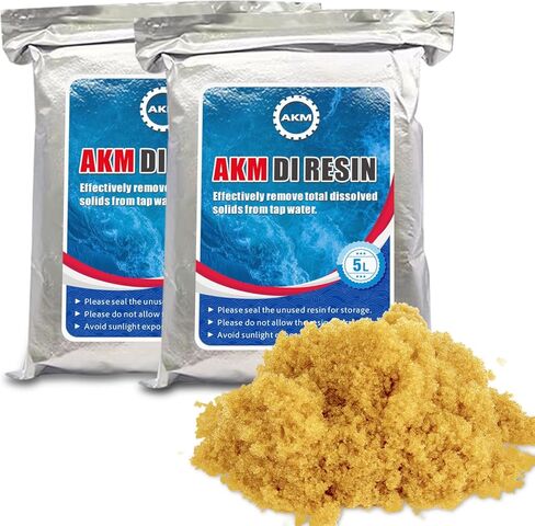 AKM Mixed Bed Deionized Di Resin Filter Fill, Use for Spotless Car Wash System Filter Change, 5 Liters in Saudi Arabia
