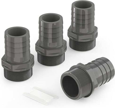 GASHER 4 قطعة أنبوب PVC المناسب محول تركيبات خرطوم الشائكة الشائكة 3/4 "x NPT ذكر in Saudi Arabia