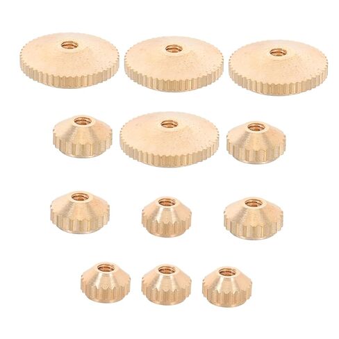 Luxshiny 12pcs Clock Hand Nuts: Brass Grandfather Wall Antique Clocks Movement Mechanism DIY Hand Nuts Parts Replacement Repair Tools in Saudi Arabia
