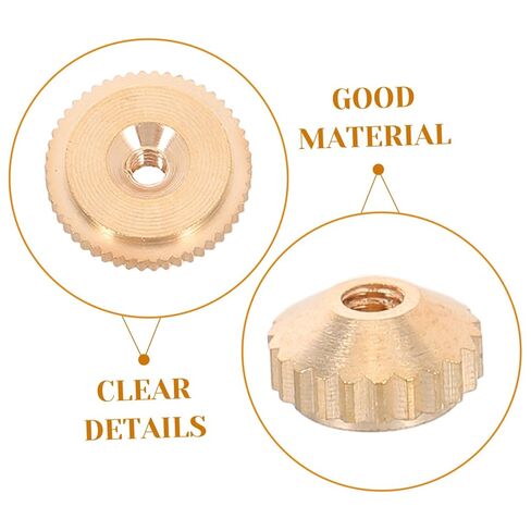 Luxshiny 12pcs Clock Hand Nuts: Brass Grandfather Wall Antique Clocks Movement Mechanism DIY Hand Nuts Parts Replacement Repair Tools in Saudi Arabia
