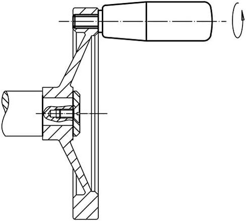 هالدر 24530.0020 مقبض أسطواني أسود D1 = 21 مم/D2 = M6/فولاذ in Kuwait