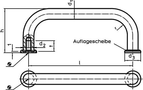 مقابض شريط Halder 24310.0420 - أسود، D1 10 مم L = 88 مم in Kuwait
