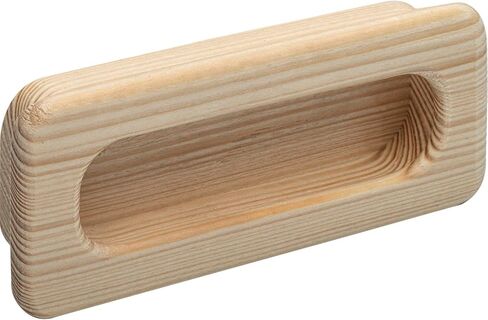 Cidras Handle Shell Width 110 mm Sliding Door Wooden Handle Recessed Shell Handle Inlet Size 102 x 42 mm Raw Spruce in Saudi Arabia