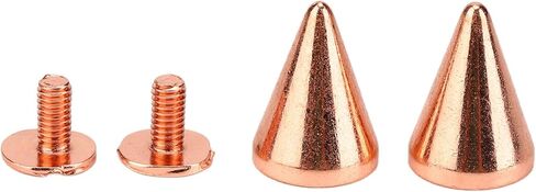 KIMISS 100 Sets Punk Cone Spikes Studs Electroplated Rose Gold Deco Rivets for DIY Fashion and Accessories (10 * 14mm) in Saudi Arabia