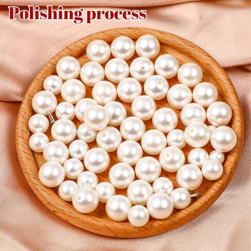 Clear Cake Stand 150pcs Pearl Rivet Studs, White Pearls Beads for DIY Crafts Hats Shoes Clothes Bags Skirt Bridal Veil - 6mm/8mm/10mm in Saudi Arabia