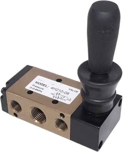 1PCS pneumatic switch cylinder manual reversing 4H210-08 manual air control valve manual pull valve two-position five-way hand valve(4H210-08,12mm Fittings) in Saudi Arabia