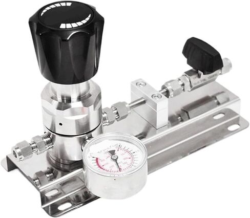 1PCS Stainless Steel 1/4" OD Gas Switch Control Panel Co2 Argon Helium Nitrogen Oxygen Pressure Regulator in Saudi Arabia
