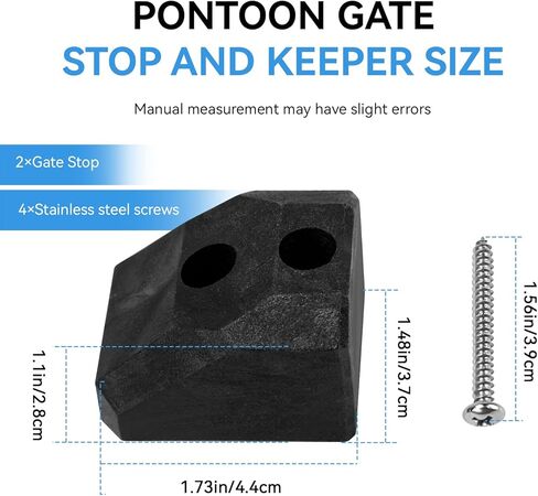 مجموعة إيقاف وحافظة البوابة العائمة، مزلاج بوابة القارب من الدرجة البحرية مع 304 أجهزة مقاومة للصدأ، حامل باب عائم يناسب أنبوب مربع 1-1/4 بوصة، ملحقات القوارب العائمة، عبوتان in Kuwait