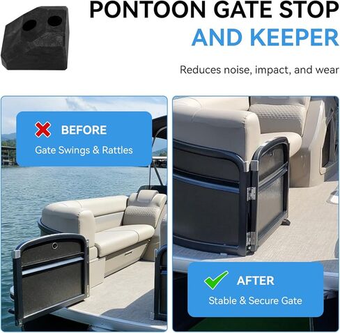 مجموعة إيقاف وحافظة البوابة العائمة، مزلاج بوابة القارب من الدرجة البحرية مع 304 أجهزة مقاومة للصدأ، حامل باب عائم يناسب أنبوب مربع 1-1/4 بوصة، ملحقات القوارب العائمة، عبوتان in Kuwait