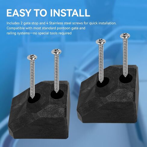 مجموعة إيقاف وحافظة البوابة العائمة، مزلاج بوابة القارب من الدرجة البحرية مع 304 أجهزة مقاومة للصدأ، حامل باب عائم يناسب أنبوب مربع 1-1/4 بوصة، ملحقات القوارب العائمة، عبوتان in Kuwait