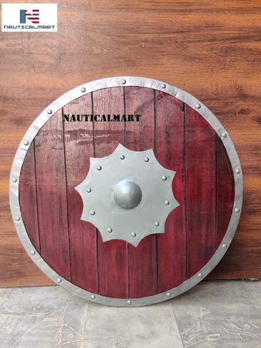 قطعة زي LARP من Nautical-Mart من العصور الوسطى الفايكنج من الخشب الأحمر والفولاذ طبق الأصل in Kuwait