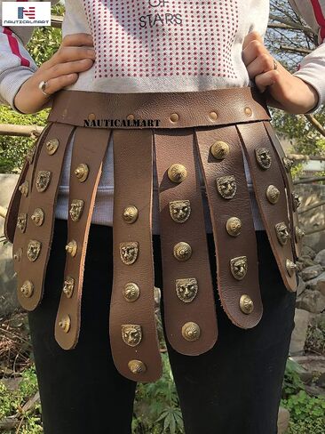 حزام Tassets من الجلد باللون البني من القرون الوسطى من Nautical-Mart - زي درع in Kuwait