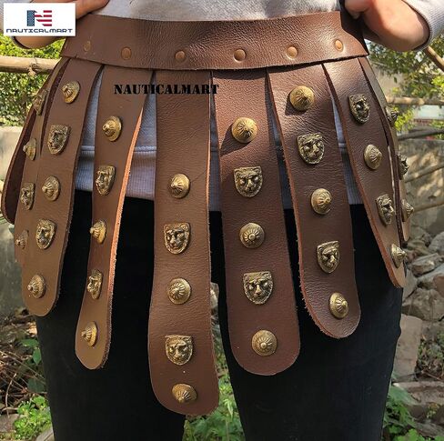 حزام Tassets من الجلد باللون البني من القرون الوسطى من Nautical-Mart - زي درع in Kuwait