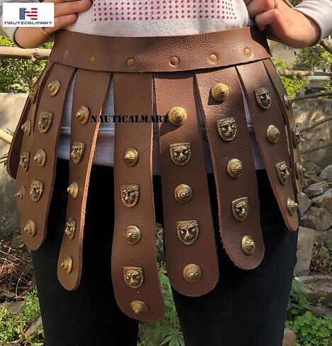 حزام Tassets من الجلد باللون البني من القرون الوسطى من Nautical-Mart - زي درع in Kuwait