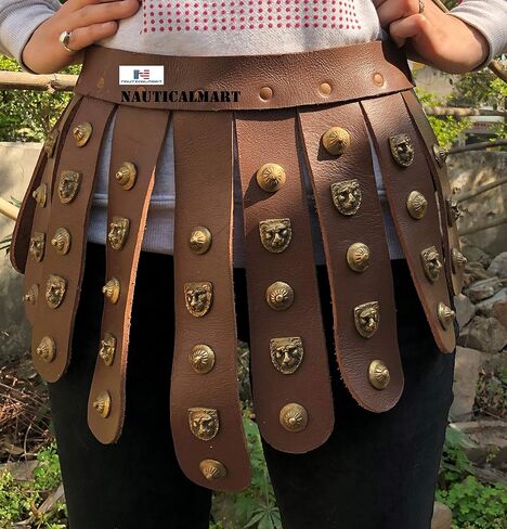 حزام Tassets من الجلد باللون البني من القرون الوسطى من Nautical-Mart - زي درع in Kuwait