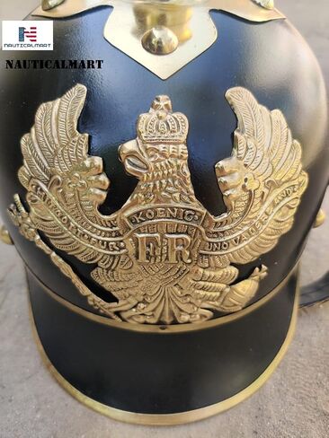 خوذة Pickelhaube الألمانية خوذة جلدية Pickelhaube الإمبراطورية البروسية in Kuwait