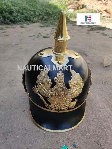 خوذة Pickelhaube الألمانية خوذة جلدية Pickelhaube الإمبراطورية البروسية in Kuwait