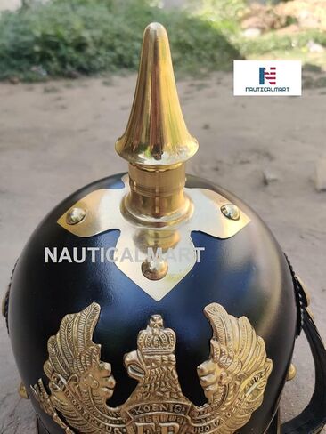خوذة Pickelhaube الألمانية خوذة جلدية Pickelhaube الإمبراطورية البروسية in Kuwait