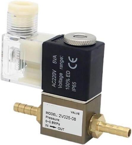 1PCS 2V025-08 Normally closed 12V 24V 220V 1/4" 2-way 2-position air solenoid valve 2V025-08 pneumatic control valve(12mm fittings-01,DC12V) in Saudi Arabia