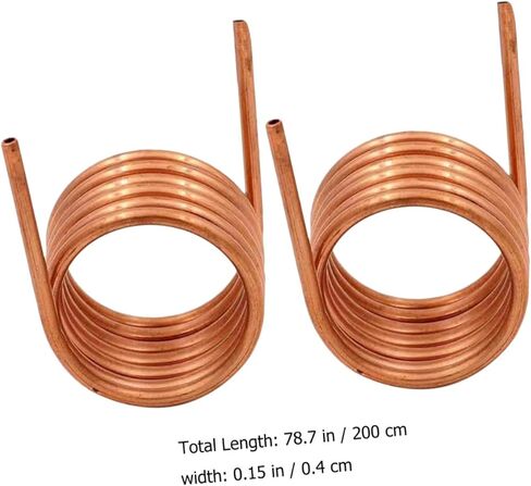 2pcs Soft Copper Tubing Coil for Refrigeration 2m Length 4mm X 0.5mm Thin Wall Copper Tube 3mm Inner Diameter for Freezer and Air Conditioner in Saudi Arabia