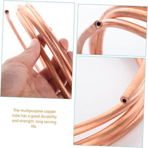 2pcs Soft Copper Tubing Coil for Refrigeration 2m Length 4mm X 0.5mm Thin Wall Copper Tube 3mm Inner Diameter for Freezer and Air Conditioner in Saudi Arabia