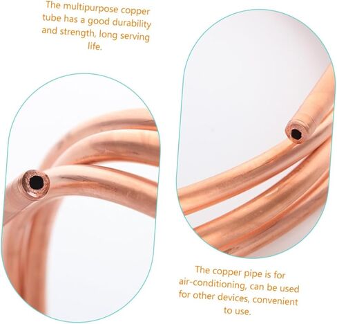 Mikinona 2pcs Soft Copper Tubing Coil 4x0.5mm Thin-wall Refrigeration Tube for Air Conditioner and Freezer, 2m Length Copper Tube with 3mm Inner Diameter in Saudi Arabia