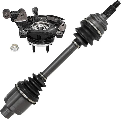 محور ديترويت-مهاوي محور محور CV الأمامي 4WD لعام 1999-2004 Ford F-250 F-350 Super Duty 2000-2005 ، 2 U-Coint CV Axlements استبدال [Dana 60 Axle] in Kuwait