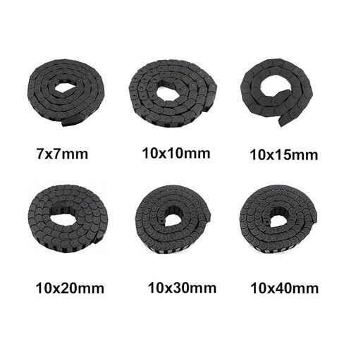 1 Meter Plastic Cable Chain 1M Wire Carrier Drag Chain with End Connector Chains for Router Machine Cable Channel(10x10 mm) in Saudi Arabia