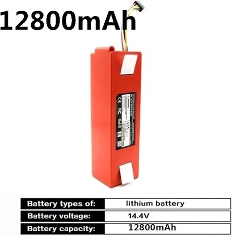 متوافق مع Roborock S7، S7 Maxv Ultra، S7 Pro Ultra، S9 MaxV Slim. مكنسة كهربائية 14.4 فولت 12800 مللي أمبير استبدال بطارية ليثيوم أيون in Kuwait
