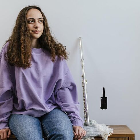 حامل فلوت وكلارينيت مثبت على الحائط، حامل عرض أدوات الرياح المحمول باللون الأسود للمنزل والاستوديو in Kuwait