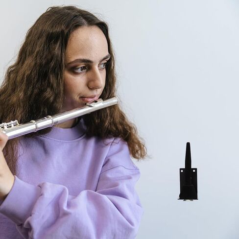 حامل فلوت وكلارينيت مثبت على الحائط، حامل عرض أدوات الرياح المحمول باللون الأسود للمنزل والاستوديو in Kuwait