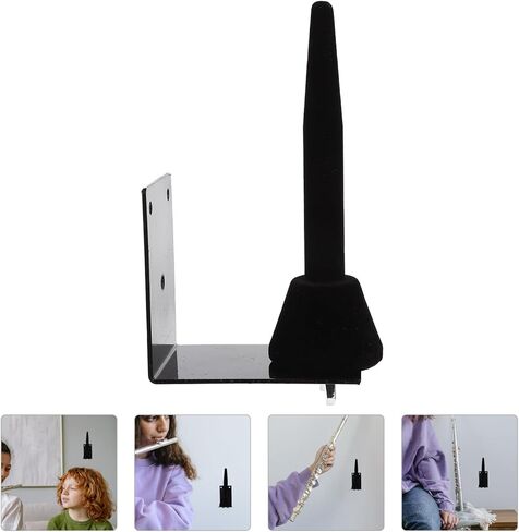 حامل فلوت وكلارينيت مثبت على الحائط، حامل عرض أدوات الرياح المحمول باللون الأسود للمنزل والاستوديو in Kuwait