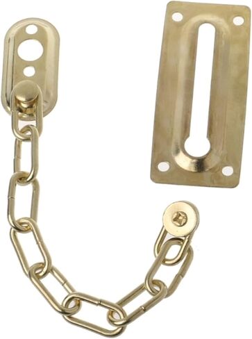 قفل سلسلة من الفولاذ المقاوم للصدأ مضاد للسرقة، سلسلة باب أمان، قفل حماية منزلي، قفل باب أمان مقوى للخدمة الشاقة (فضي) in Kuwait