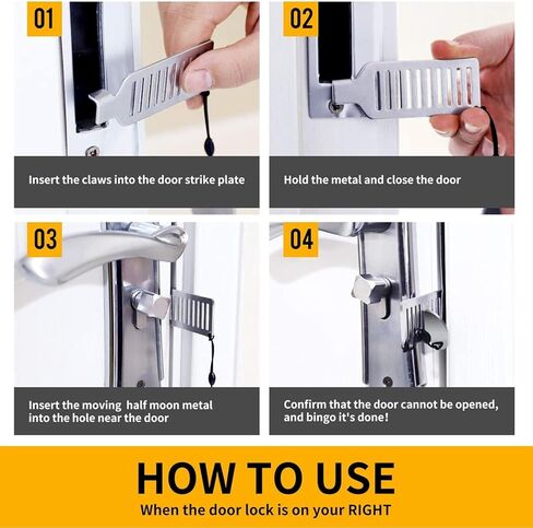 Chain Lock Portable Door Lock Security Metal Lock Home Room Security Lock Security Lock in Saudi Arabia
