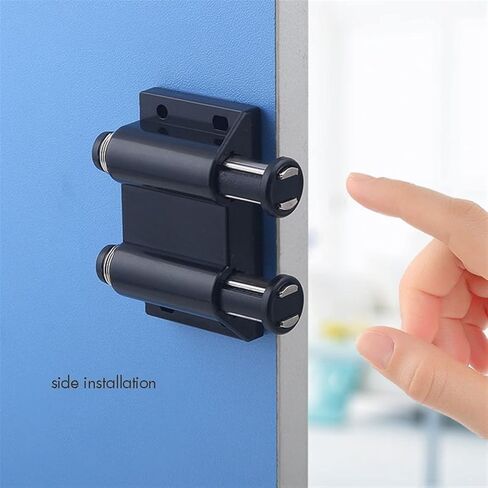 Slide Latch,Gate Bolt Lock,Bolt Sliding Door Lock, Door s Double Magnetic Door Touch Catch Kitchen Cupboard Damper Buffers Cabinet Door Drawer Magnetic Push Open Catch Latch Black in Saudi Arabia