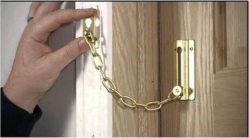 Door Chain Lock,Chain Safe Buckle,Latch Safety Limiter,Pure Copper Anti-Theft Chain Door Chain Safety Bolt Anti-Theft Chain Door Buckle Chain Door Bolt Hotel Room Door Lock Door Buckle in Saudi Arabia