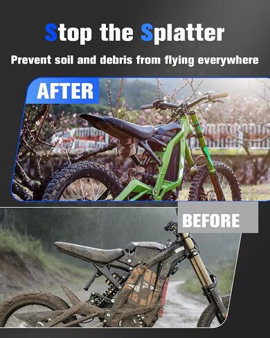 Motorcycle Rear Fender Mudguard for Surron Sur Ron Light Bee X/S Segway X260 X160 Electric Dirt Bike,Carbon Fiber Texture,PP Material in Saudi Arabia