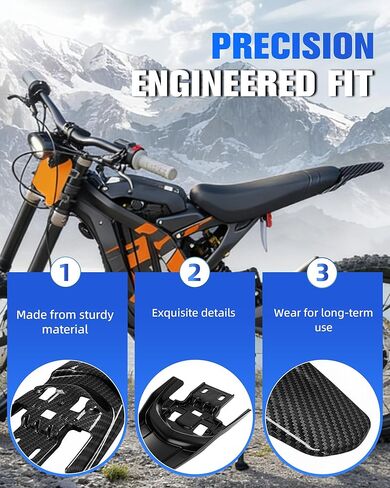 Motorcycle Rear Fender Mudguard for Surron Sur Ron Light Bee X/S Segway X260 X160 Electric Dirt Bike,Carbon Fiber Texture,PP Material in Saudi Arabia