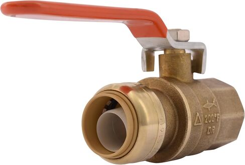 SharkBite Max 1 x 1 Inch Ball Valve with FNPT Connector, Push to Connect, PEX Pipe, Copper, CPVC, PE-RT, HDPE, UR22187 in Saudi Arabia