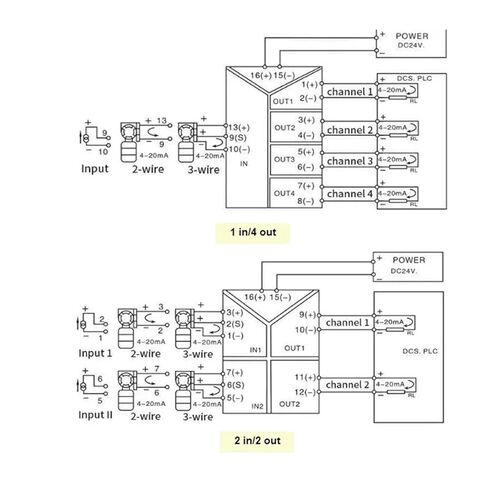 1pcs Dc Voltage Analog Signal Isolator Voltage Signal transducer with 4-20mA Output(0-10V to 4-20MA_2 in 2 Out) in Saudi Arabia