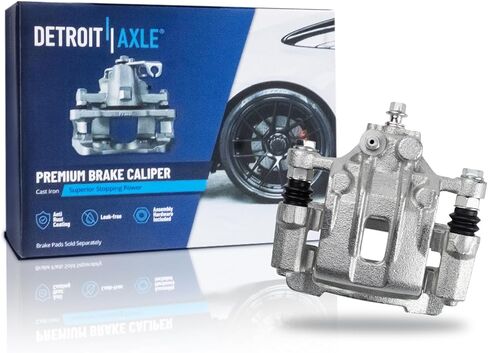 Detroit Axle - الفرجار الأمامية للفرامل لعام 2003-2008 Toyota Corolla Matrix Pontiac Vibe 2004 2005 2006 2007 قرص فرامل الفرجار W/Bracket Placement [Piston Metal Only Option] in Kuwait