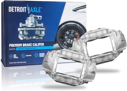 Detroit Axle - الفرجار الأمامية للفرامل لعام 2003-2008 Toyota Corolla Matrix Pontiac Vibe 2004 2005 2006 2007 قرص فرامل الفرجار W/Bracket Placement [Piston Metal Only Option] in Kuwait