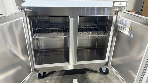 طاولة إعداد الساندويتش المبردة التجارية ببابين 36 بوصة، سلطة بيتزا بضائع سطح العمل NSF طاولة إعداد الطعام البارد XSP-36 in Kuwait