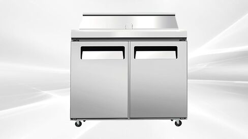 طاولة إعداد الساندويتش المبردة التجارية ببابين 36 بوصة، سلطة بيتزا بضائع سطح العمل NSF طاولة إعداد الطعام البارد XSP-36 in Kuwait