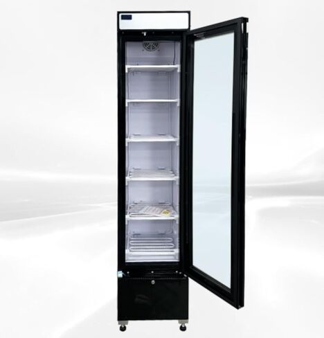 الفريزر التجاري الزجاجي بباب واحد 17 بوصة 105 لتر NSF المستقيم -15 درجة فهرنهايت إلى 5 درجات فهرنهايت مطعم التاجر النحيف SD-105B in Kuwait