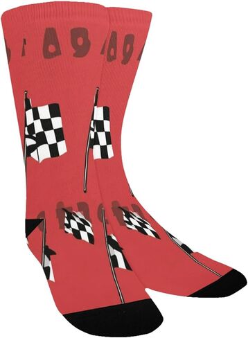 Checkered Flag Art Hiking Socks - Toddler Boys & Girls Warm Thick Thermal Winter Crew Socks for School, Daily Wear & Outdoor Activities in Saudi Arabia
