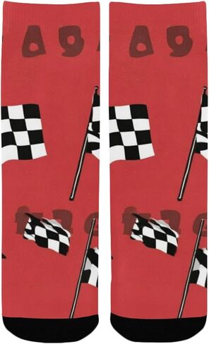 Checkered Flag Art Hiking Socks - Toddler Boys & Girls Warm Thick Thermal Winter Crew Socks for School, Daily Wear & Outdoor Activities in Saudi Arabia