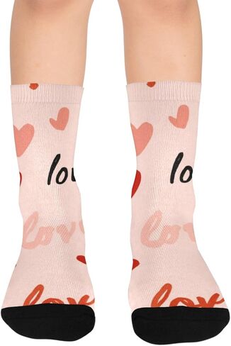 جوارب Red Love Art الصغيرة للمشي لمسافات طويلة - جوارب شتوية حرارية سميكة دافئة للأطفال الصغار للأولاد والبنات للمدرسة، والارتداء اليومي والأنشطة الخارجية in Saudi Arabia