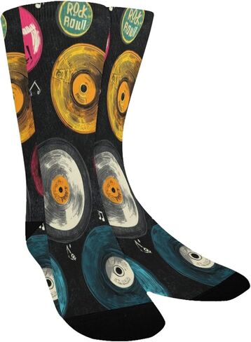 Vinyl Colorful Art Hiking Socks - Toddler Boys & Girls Warm Thick Thermal Winter Crew Socks for School, Daily Wear & Outdoor Activities in Saudi Arabia
