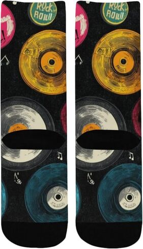 Vinyl Colorful Art Hiking Socks - Toddler Boys & Girls Warm Thick Thermal Winter Crew Socks for School, Daily Wear & Outdoor Activities in Saudi Arabia